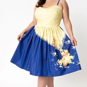 Unique Vintage Yellow and Blue Care Bear Dress